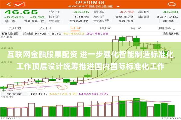 互联网金融股票配资 进一步强化智能制造标准化工作顶层设计统筹推进国内国际标准化工作