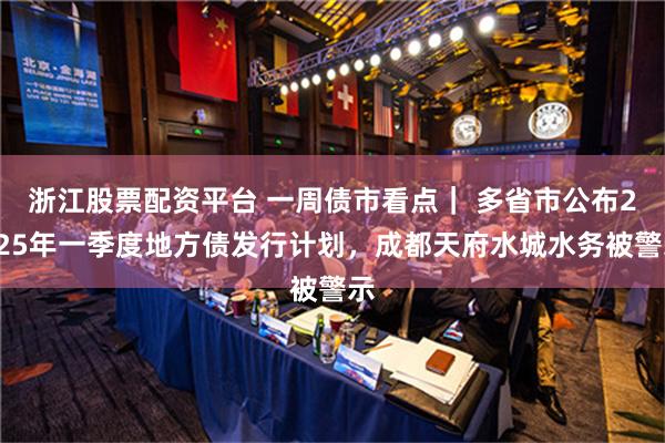 浙江股票配资平台 一周债市看点｜ 多省市公布2025年一季度地方债发行计划，成都天府水城水务被警示